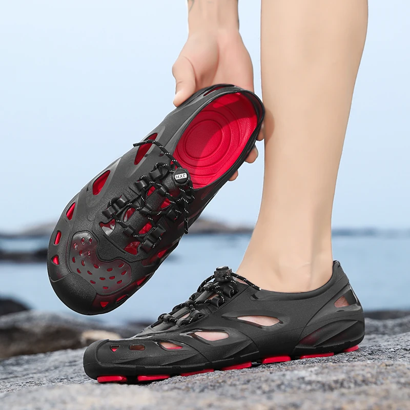STRONGSHEN Quick-Drying Men Beach Water Shoes Swimming Aqua Shoes Non Slip Breathable Seaside Barefoot Surfing Upstream Sneakers