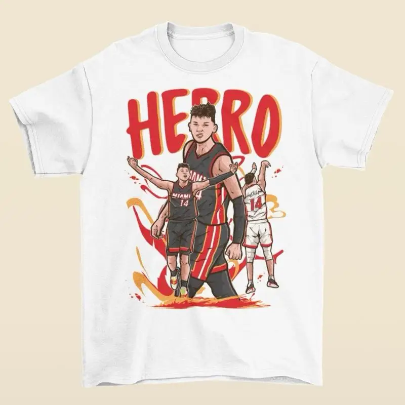 Tyler Herro Cartoon Style Miami Basketball T-Shirt