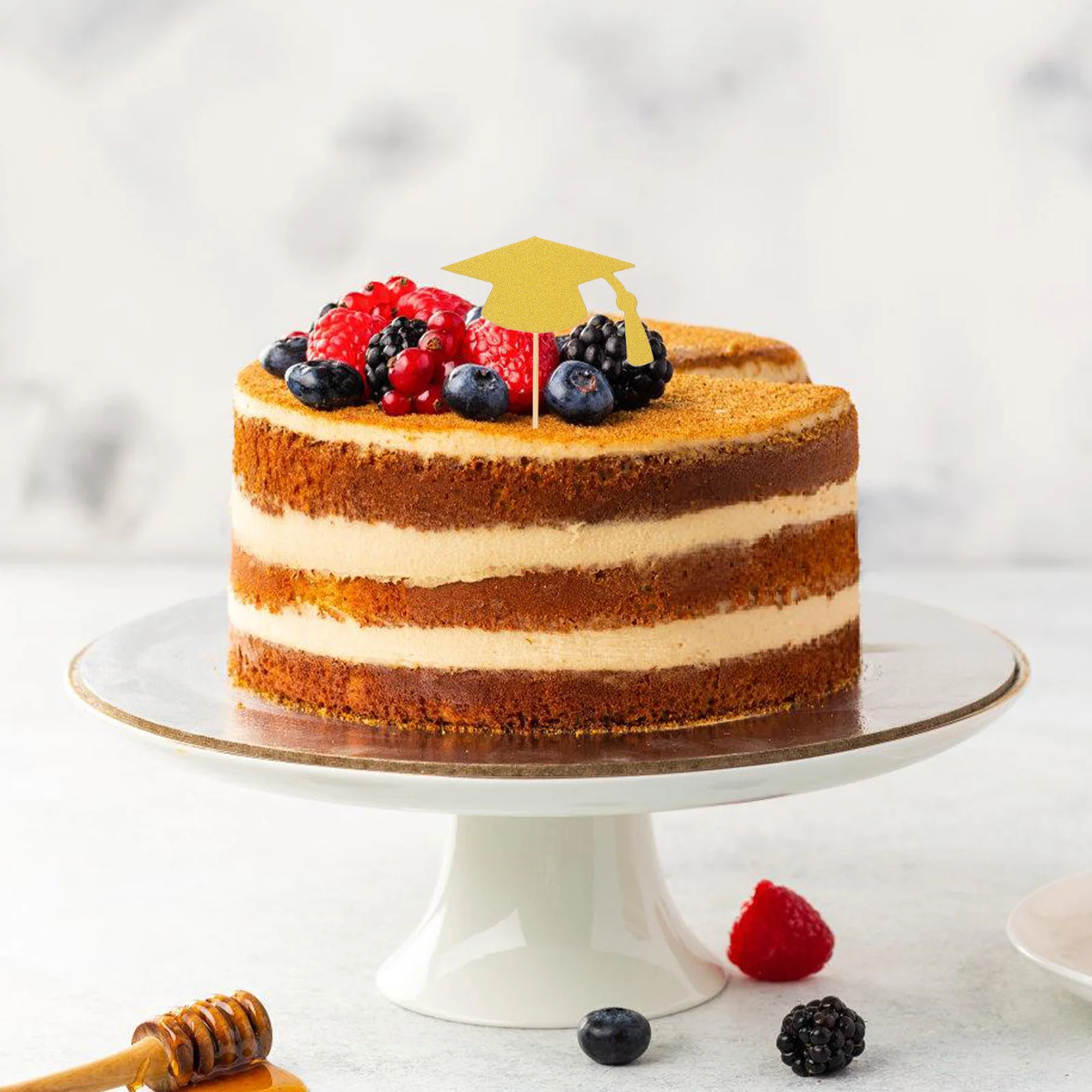 

24Pcs Graduation Cake Decoration Toppers Unique Design Festive Touch for Memorable Party Supplies and Celebrations