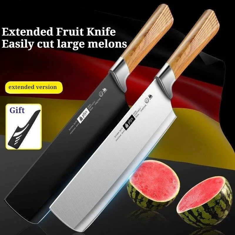 

High end fruit knife, household large extended melon and fruit cutting tool, sharp and specialized tool for cutting melons