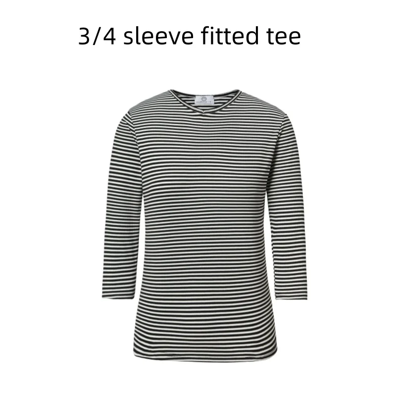 Loose Modal Tees – Black Strip