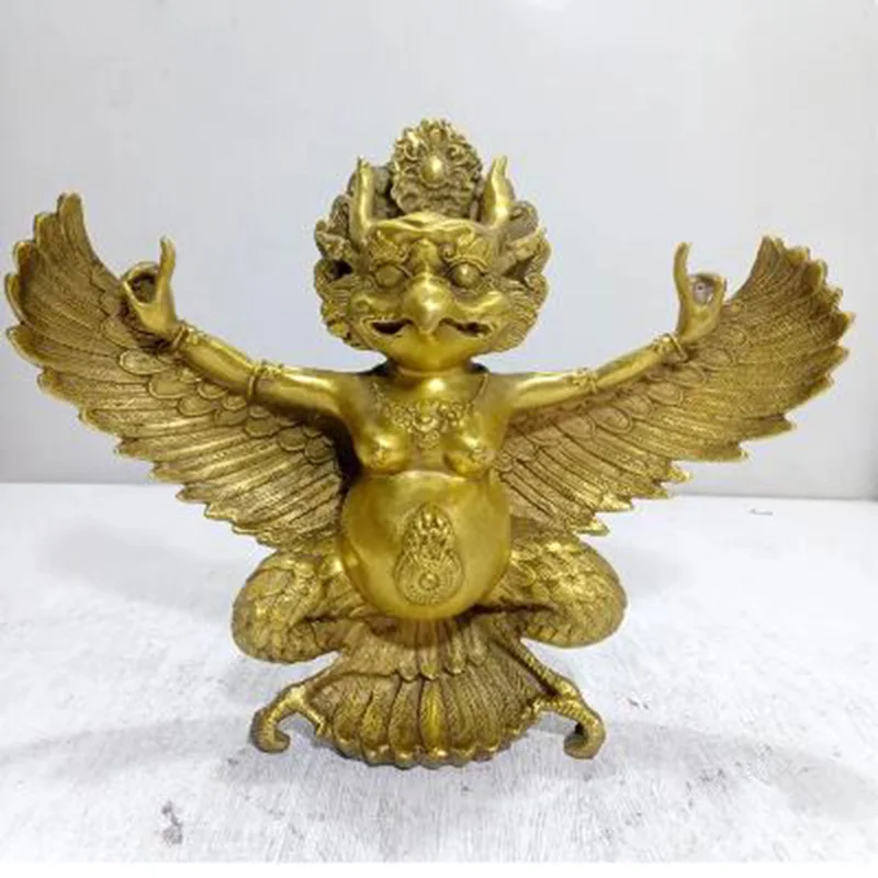 

Brass leizhenzi statue golden winged ROC bird home living room decoration handicraft furnishings