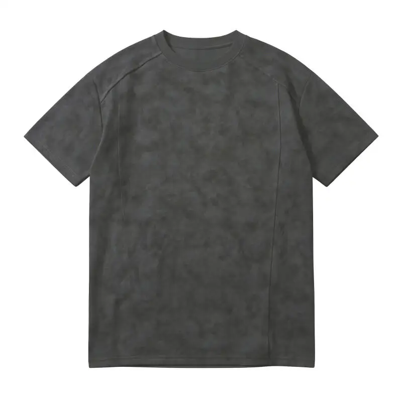 2026 Tie Dye Patchwork Short Sleeve T-Shirt Casual Fashion Streetwear Loose Tee Summer Men Harajuku Cotton Oversized Tops Tees