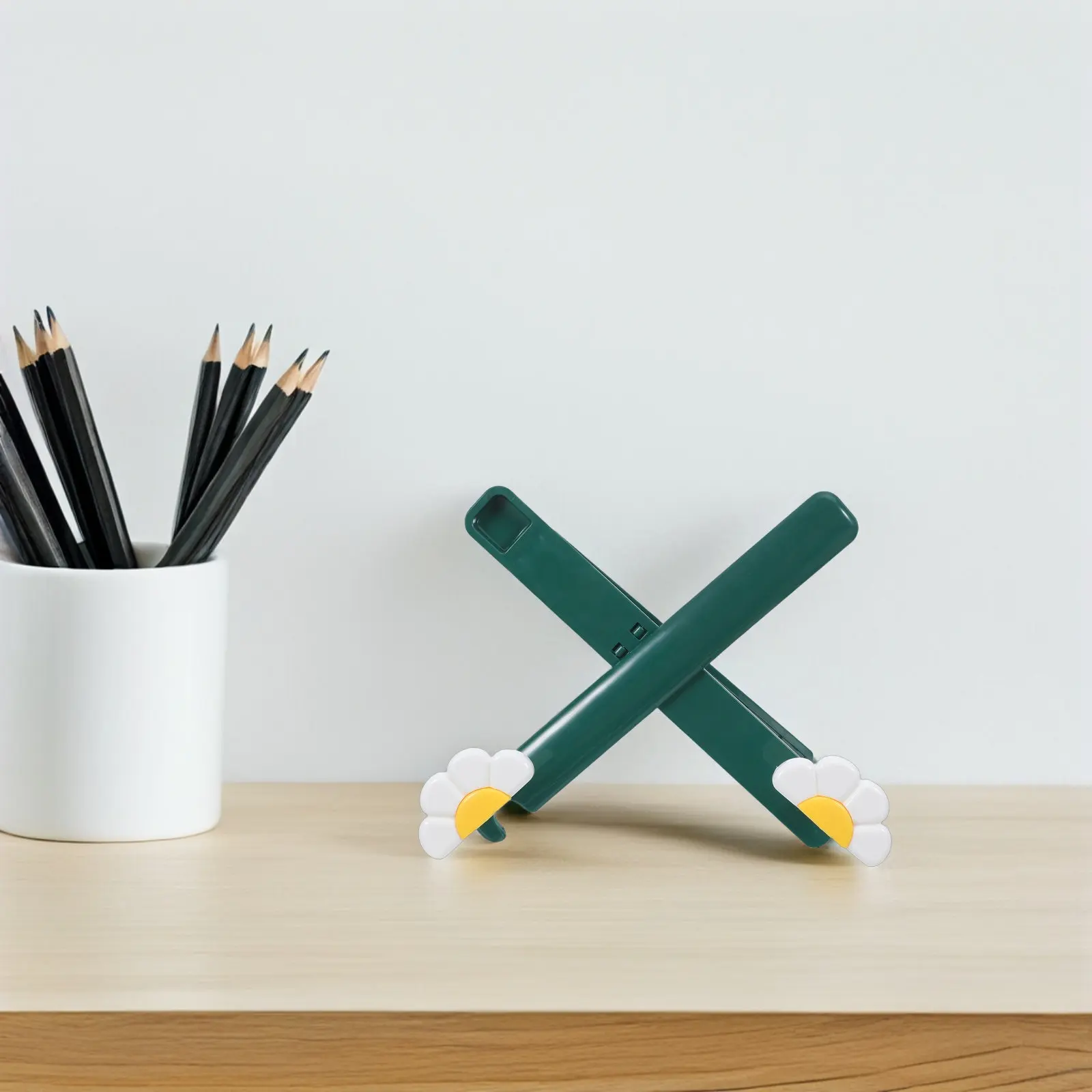 

2 шт. портативные складные подставки для книг с цветочным узором, регулируемые пластиковые держатели для чтения, кулинарных книг, учебников, для дома и офиса