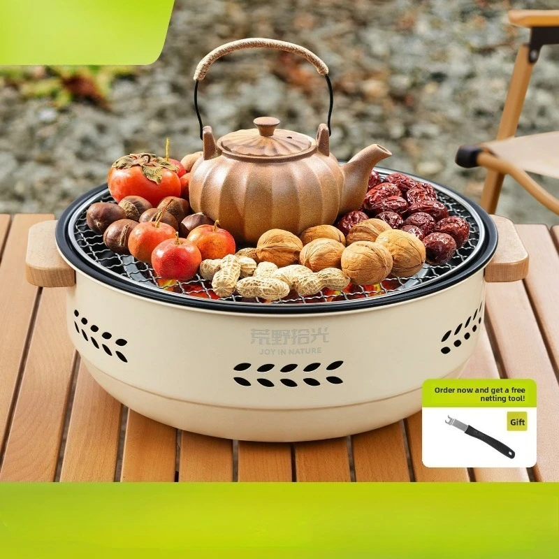 

Tea-brewing Set with Fireplace Complete set of fire-heating appliances for outdoor and indoor use