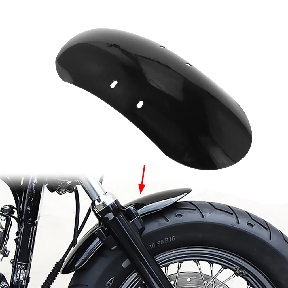 

Motorcycle Custom Black Short Front Fender For Harley Sportster Forty Eight XL1200X 2010-2017 16 15 14 13 12 11