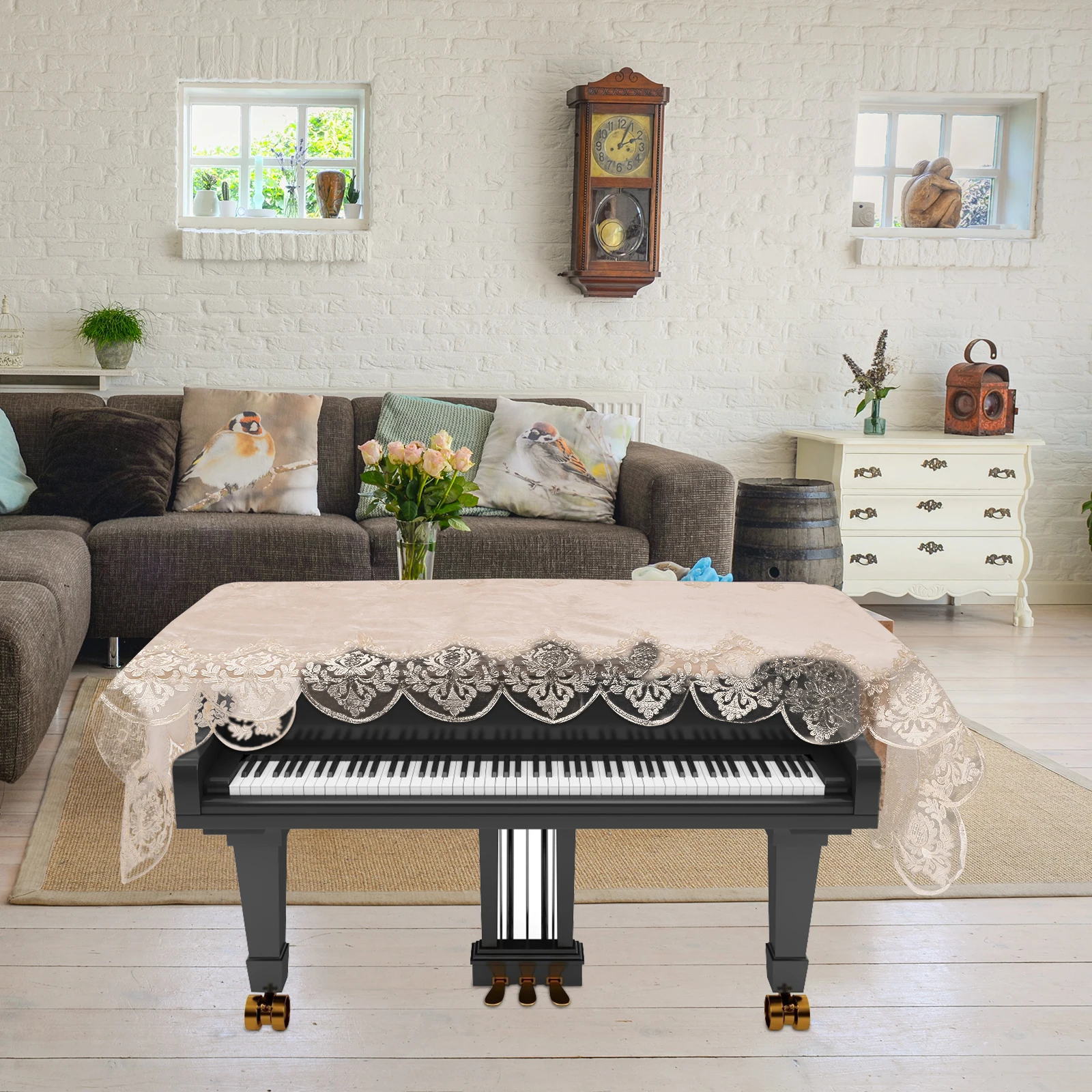 

Piano Cover for Moving Upright Cloth Electronic Top Instrument Electric Pianocover