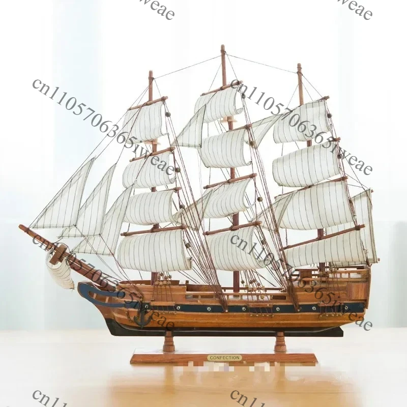 Adult GiftAssembly Completed 60cm Large 3D Wooden Sailing Boat Ship Sailboat Model Craft Room Home Decor Ornament New Hose
