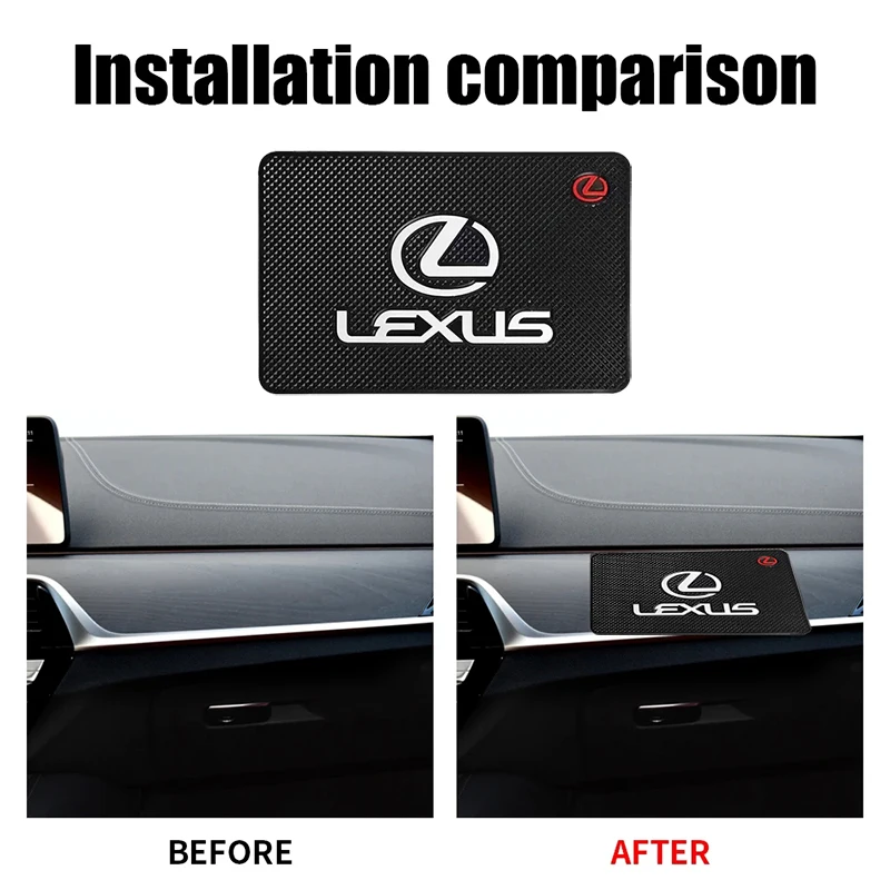 بولي كلوريد الفينيل لوحة سيارة مكافحة زلة حصيرة بطانة حماية من السيليكون لكزس F SPORT LBX NX RX 350h 450h ES UX 300e GS IS LS LX CT LC RC GX460 Ct200h