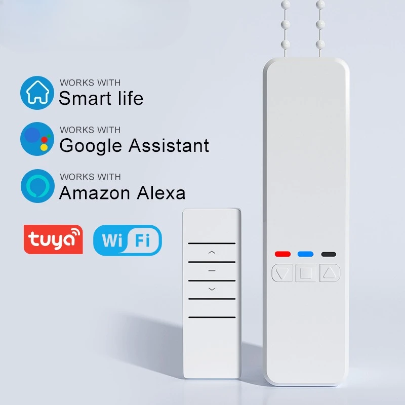 

Двигатель рольставней Tuya для умного дома, интеллектуальный голос, Wi-Fi, электрическая занавеска, интеллектуальный цепной двигатель с бисером