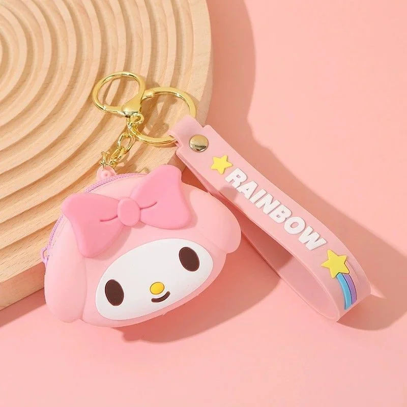 10 pcs/lot Sanrio Kawaii Melody Cinnamoroll Cat Pencil Case Cute Pencil Box Coin Purse Stationery Pen Bag School Supplies