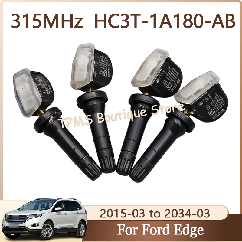 

HC3T-1A180-AB HC3T1A180AB TPMS Sensors Set Of 4 For Ford Edge Bronco Sport F-150 Reg/Ext Fusion For Lincoln MKC MKX MKZ 315MHz