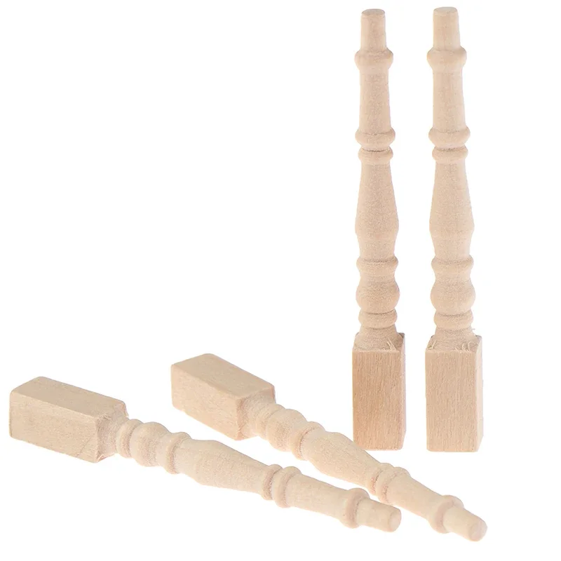 1:12 Dollhouse Miniature Wooden Chair Table Leg DIY Furniture Accessories Toys