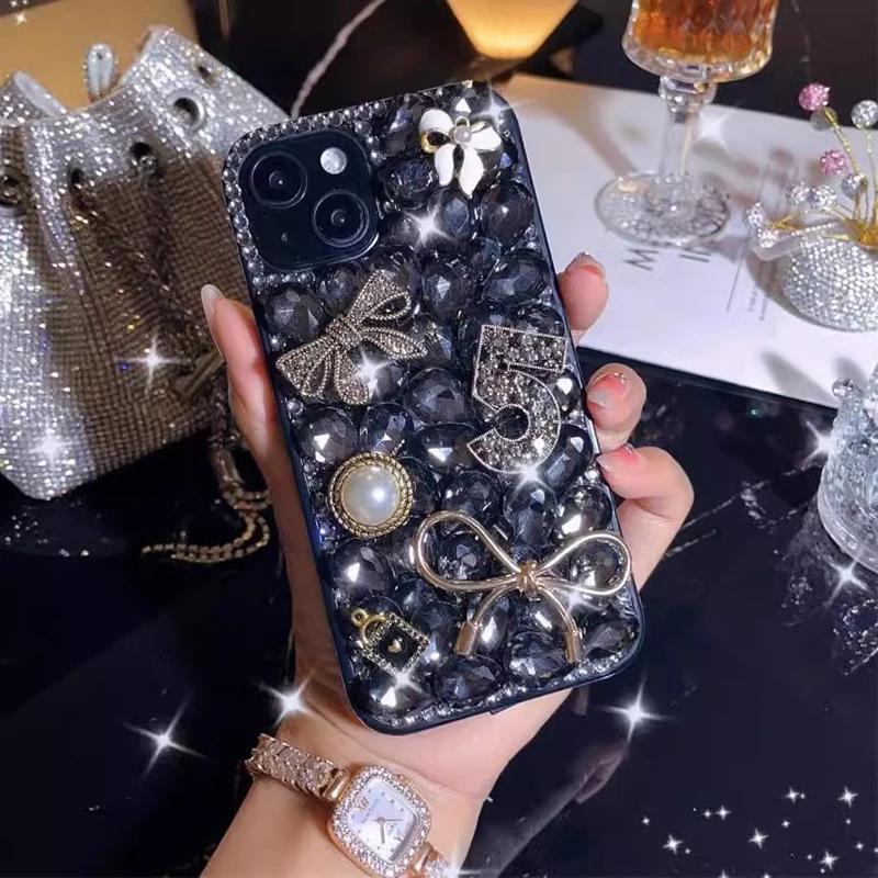 

DIY Handmade Colorful Bling Mobile Phone Case for Xiaomi Redmi 9A, 9C, Note8, Note10S, Note11, 12Pro, Diamond Case, Fashion