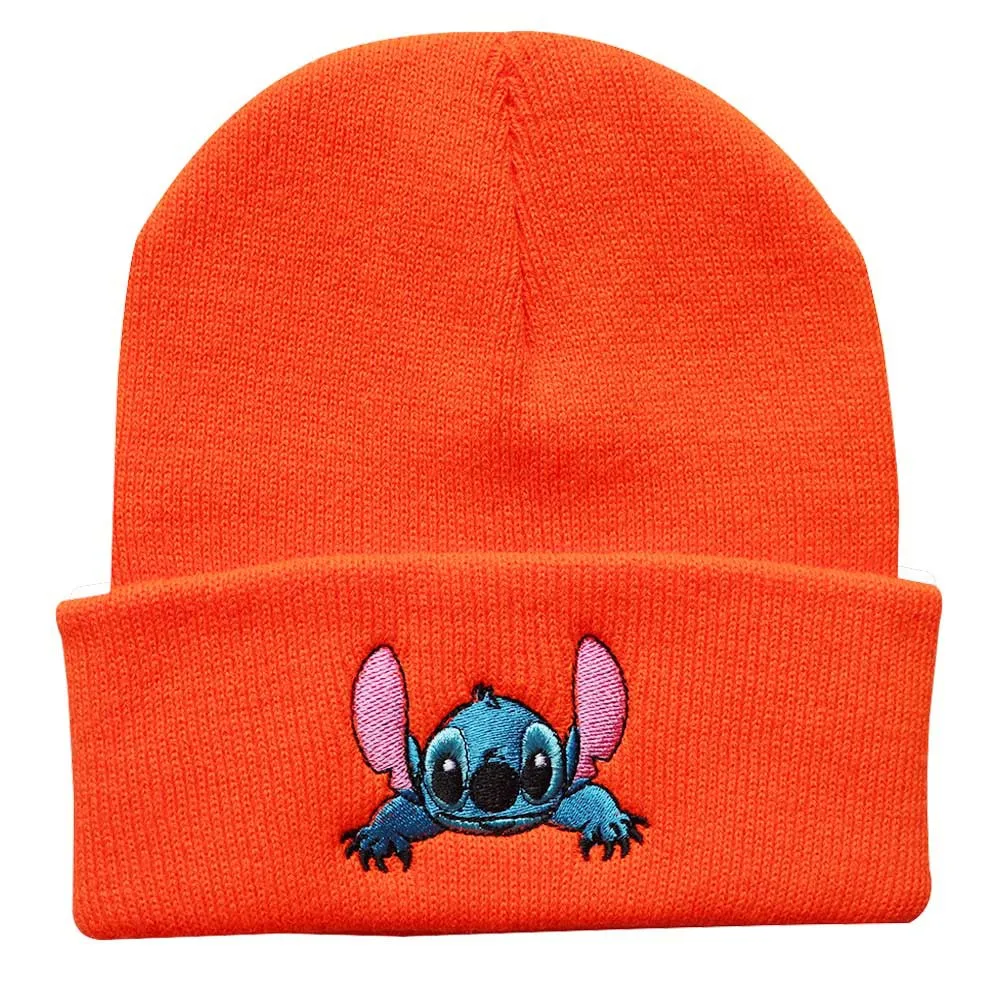 2026 New autumn and winter trend cartoon wool hat Shi Dizai embroidery student knitted hat warm pullover hat шапка с ушками