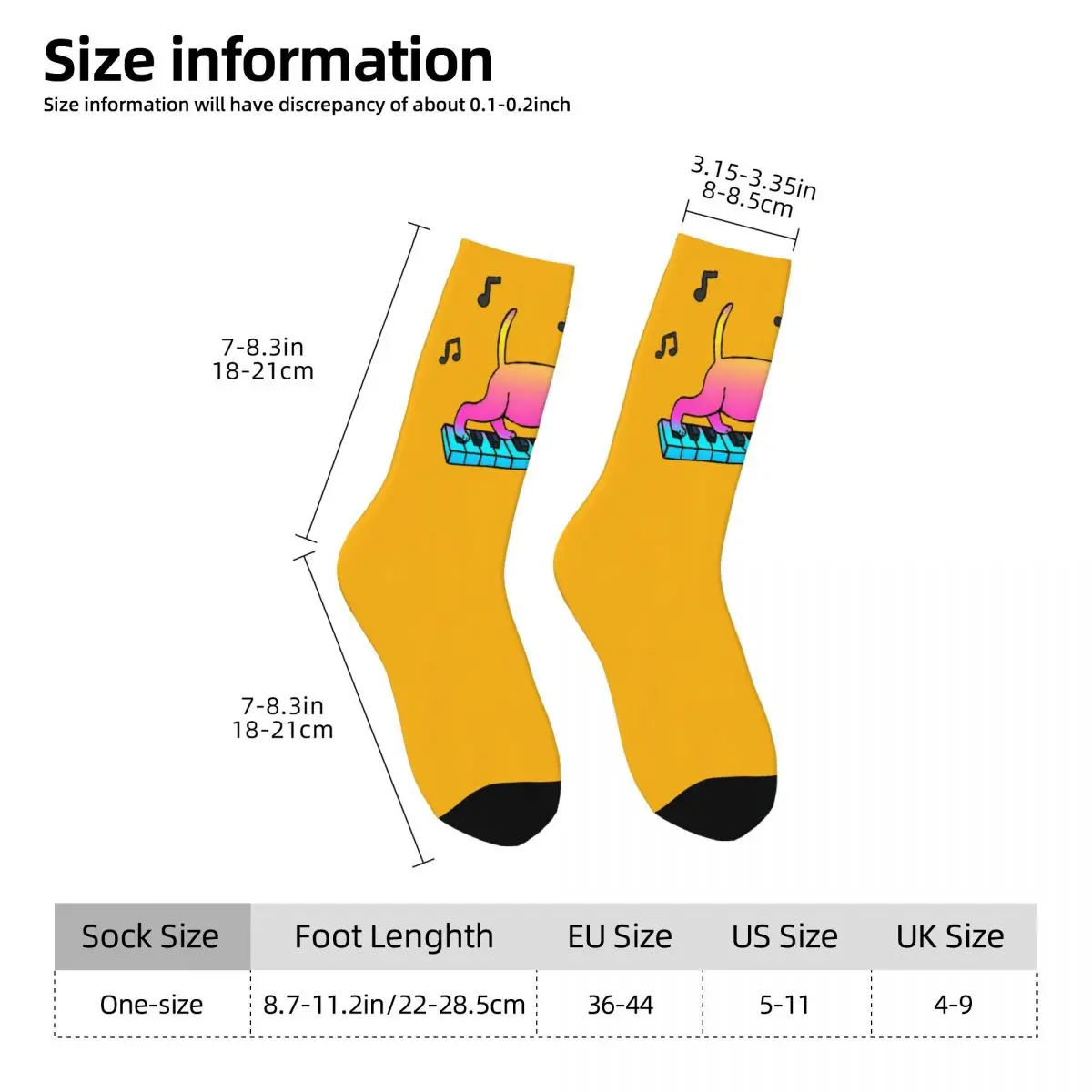 Klavier Katzen Strümpfe Frauen Männer Socken weich atmungsaktiv lustige Socken Herbst Klettern rutsch feste Design Socken Geschenk