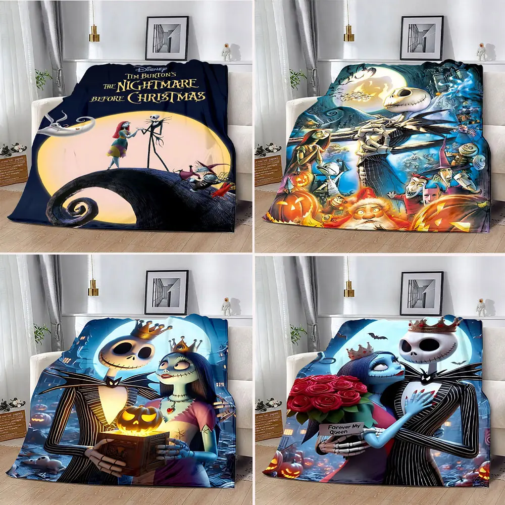 

The Nightmare Before Christmas Printed Blanket Picnic Blankets Warm Blanket Soft and Comfortable Blanket Home Travel Birthday