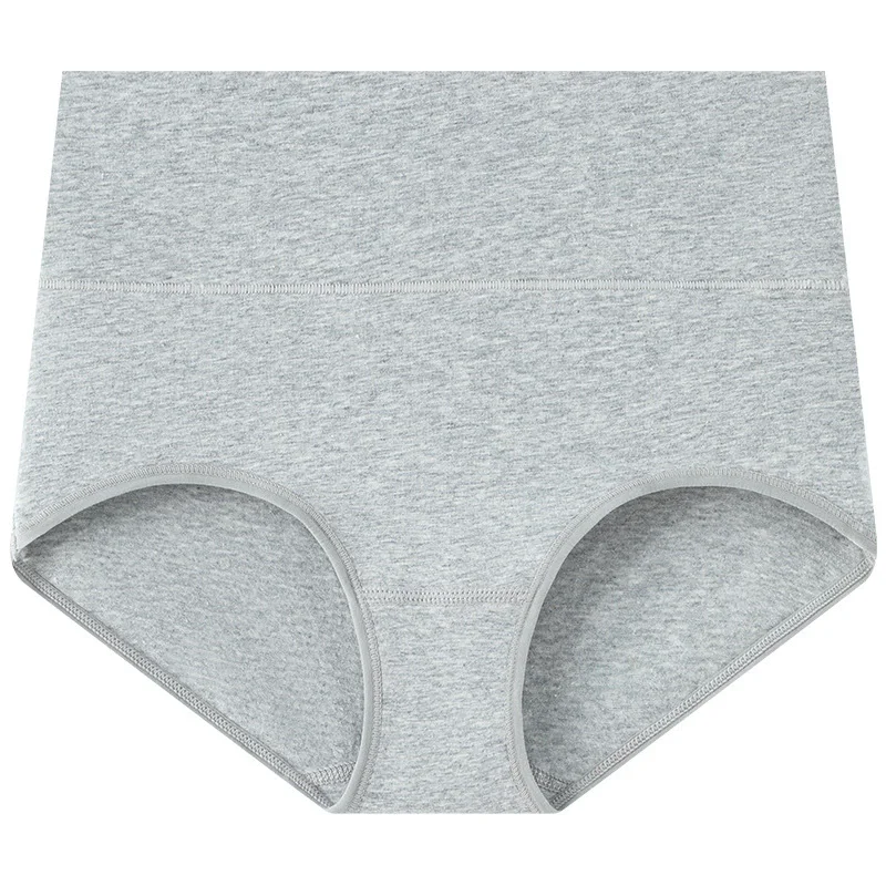 5 Stück Damen-Höschen mit hoher Taille, Baumwolle, Übergröße, Shaper, einfarbig, atmungsaktiv, Bauchunterstützung, Unterwäsche, sexy Dessous für Damen – Detail 13