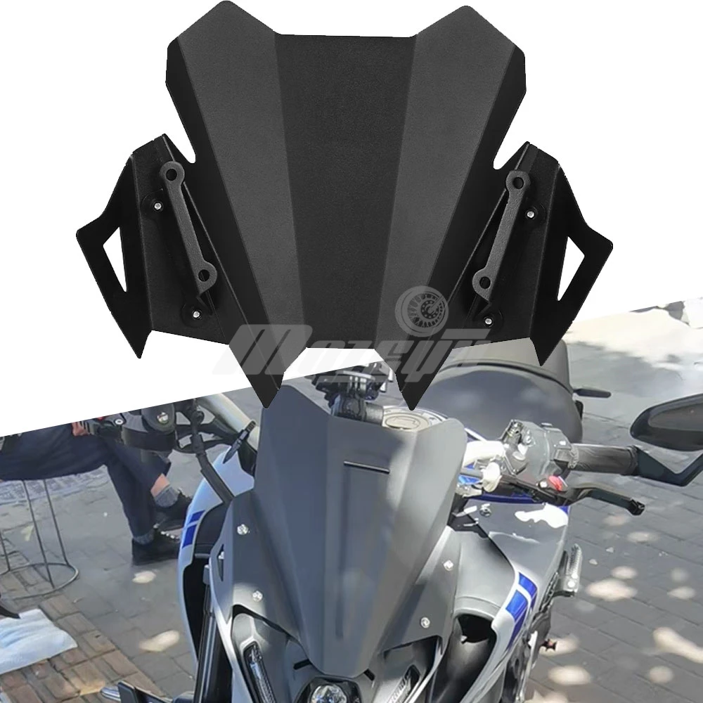 For YAMAHA MT 09 MT-09 MT09 2021 2022 2023 2024 2025 Motorcycle Accessories Windshield Windscreen Aluminum Wind Shield Deflector