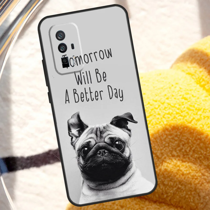 CUTE PUPPY PUG DOG MOPS Case For POCO X3 X4 X5 X6 Pro M5s M6 F3 F5 Xiaomi 14 13 Ultra 12 Lite 11T 12T 13T Pro Cover