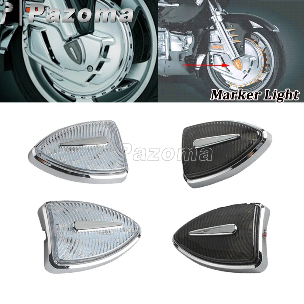 

Motorcycle Left & Right Aero Head Marker Light For Honda Gold Wing GL 1800 Airbag GL1800B F6B Deluxe Front Wheel Running Lights