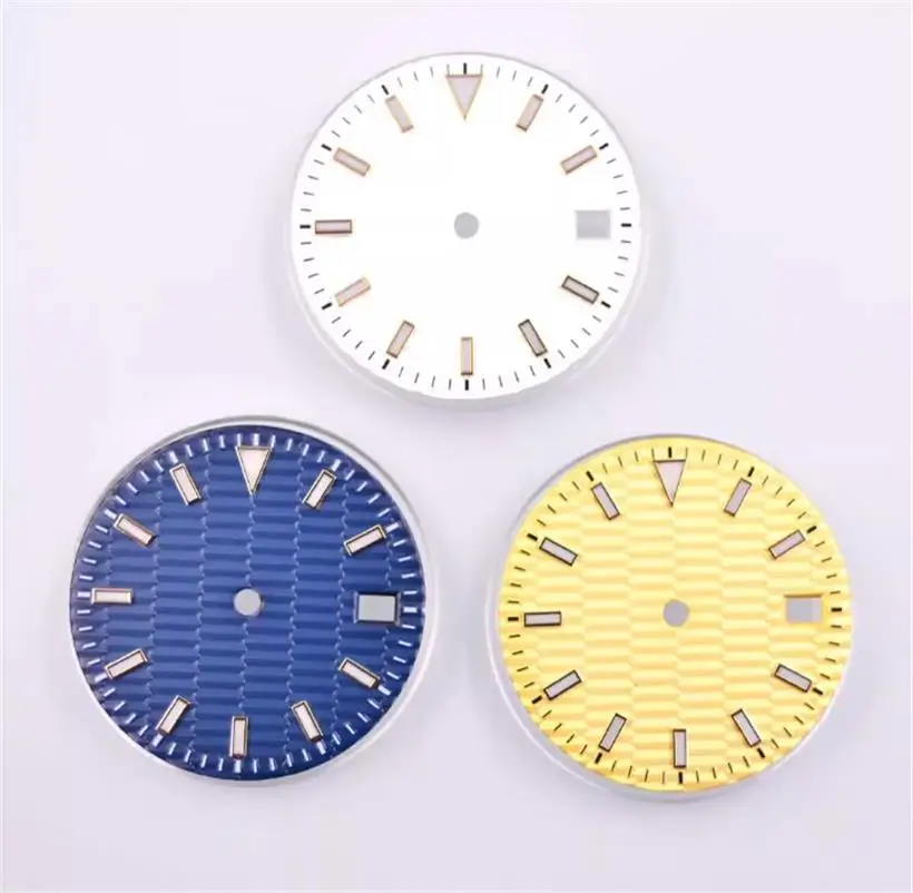 

29mm Watch Dial With White / Blue / Gold Dial Face Suitable For NH35 NH36 Mechanical Movement Watch Accessories