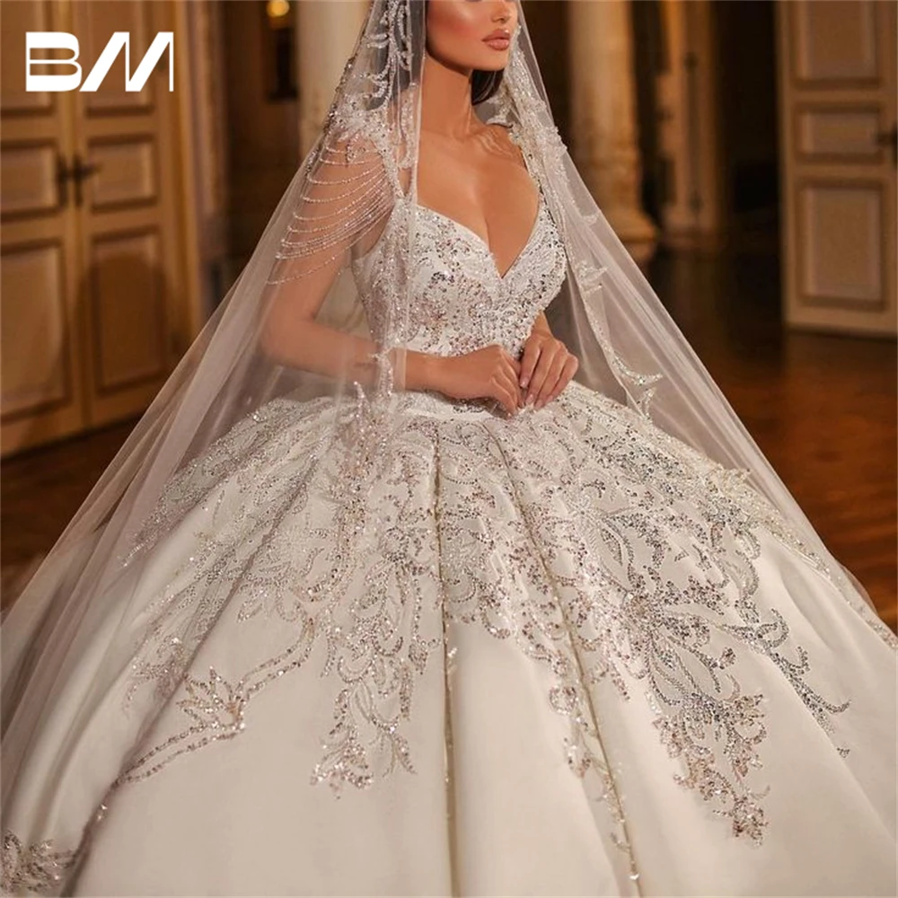 

Tassel Sleeve Princess Wedding Dresses For Women Embroidery Royal Waistline Bride Dress Custom Made Exquisite Beaded Bridal Gown