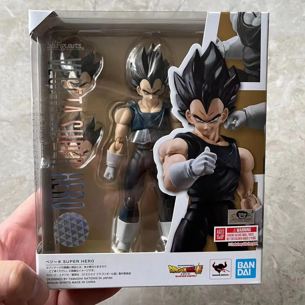 Figuras de acción originales de Dragon Ball SHF, Vegete, Vegeta, Super Hero sh, colección de modelos, 1/12