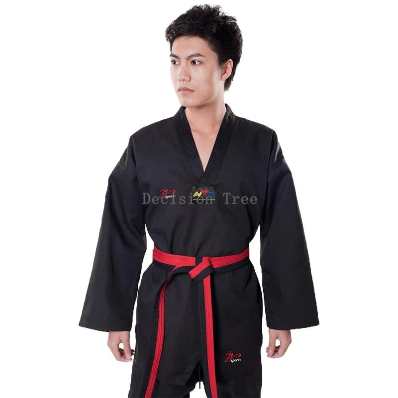 2026 instructor's black taekwondo uniform adult professional taekwondo uniform men's and women's training uniform 2 piece set