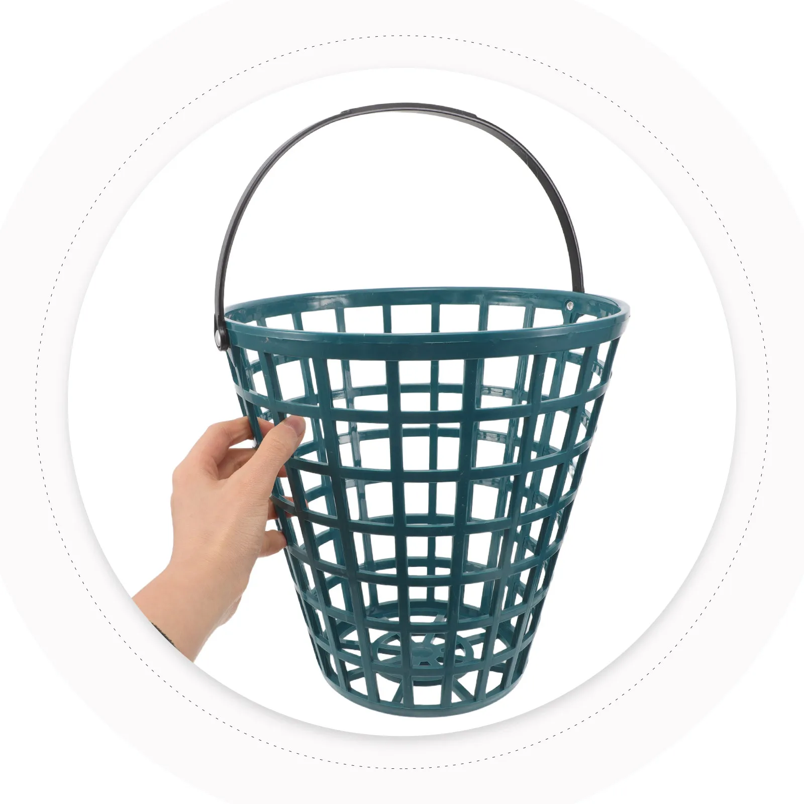 large-golf-ball-pickup-basket-plastic-golfball-carrier-handle-outdoor-practice-range-bucket-training-storage-organizer