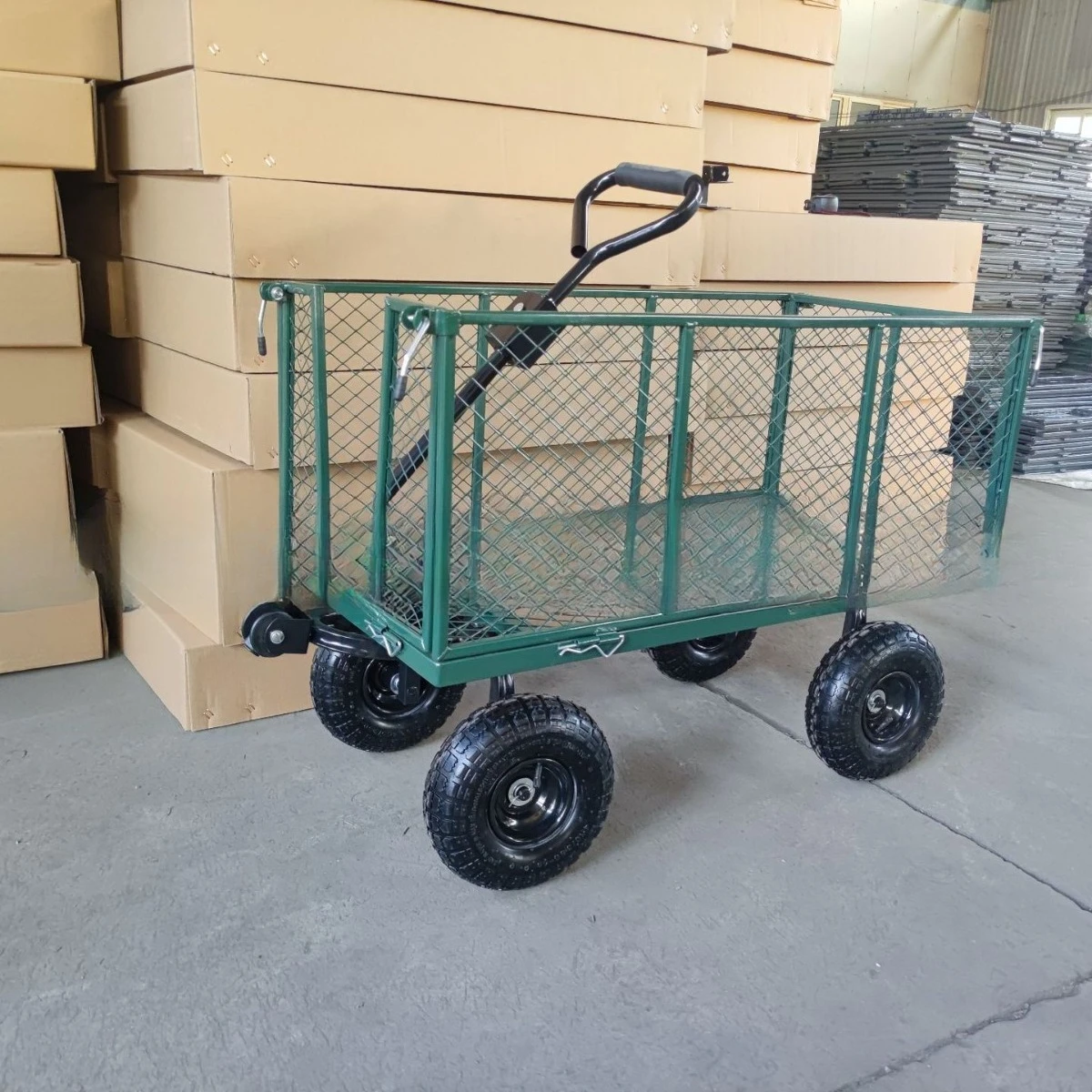 four-wheel tipping bucket network car, pulling trolley, flatbed network car, handling, heavy household freight