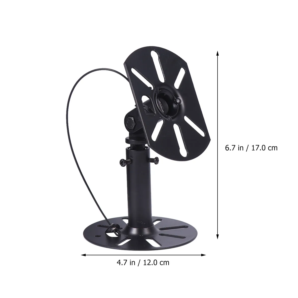 

2pcs Speaker Wall Mount Bracket 360° Rotatable 180° Tilt Capacity For Home Cinema Satellite Speakers Black Holds Most Small