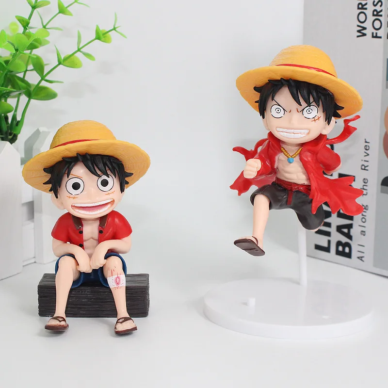 Statuetta Artigianale One Piece Versione Q, Luffy Sorridente Re della Navigazione, Blind Box, Ciondolo Fatto a Mano Luffy Zoro, Ornamenti Trendy