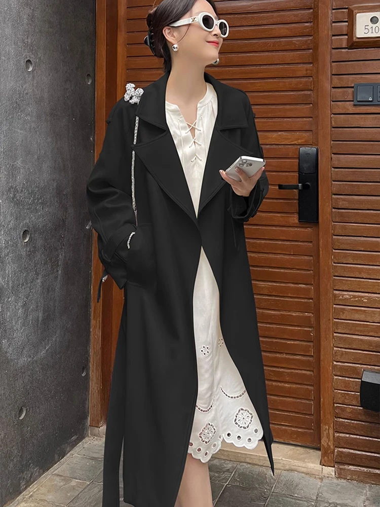 Fall Winter Thicken Khaki Long Trench Coats Women Casual Loose Cotton Padded  Lined Gabardina Parkas New Warm Windbreaker Jacket