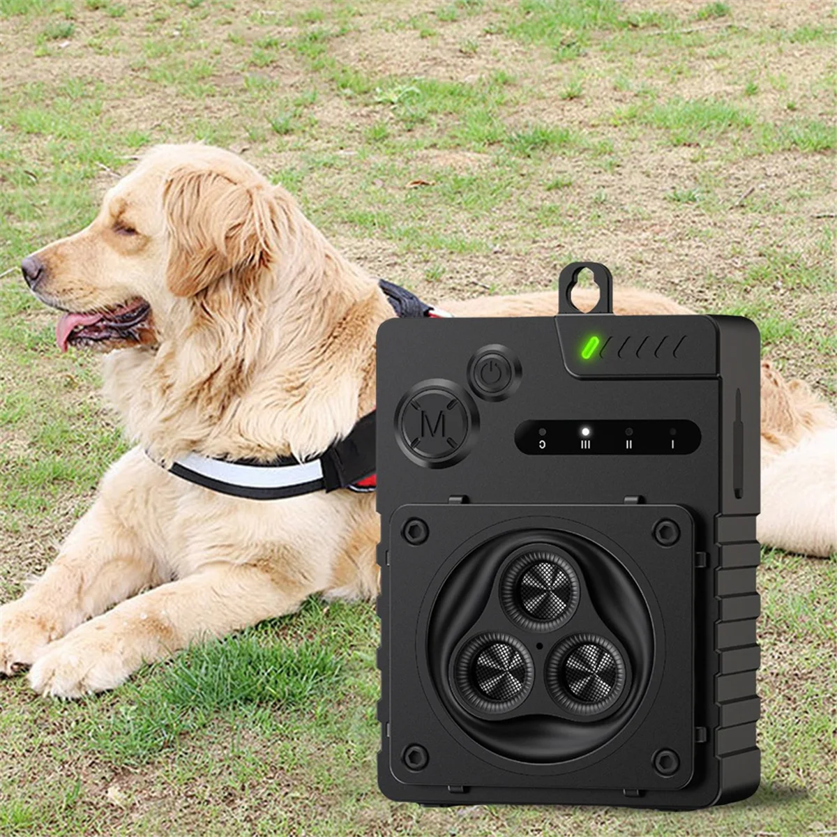 AAA87 Ультразвуковое устройство против лая собак Водонепроницаемое устройство для контроля лая собак USB Перезаряжаемое устройство для вождения собак Черный
