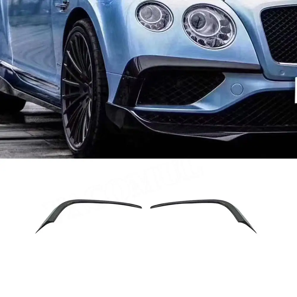 

VACOMUL Front Fog Lamp Cover Trims for Bentley Continental GT 2015 2016 2017 Carbon Fiber Air Vents Decoration ST Style