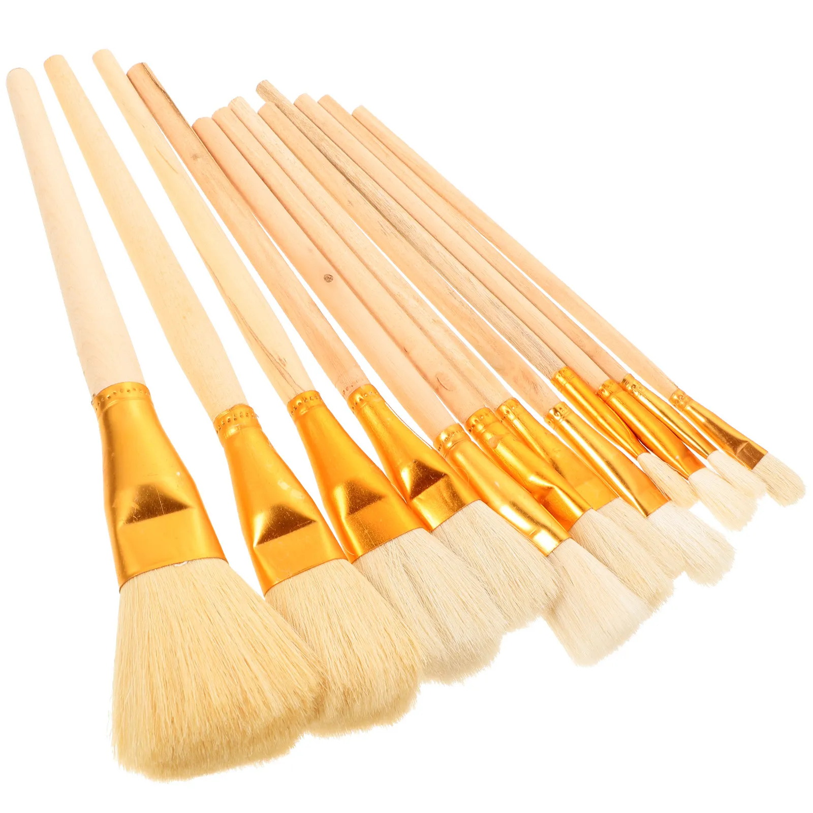 12Pcs Painting Brush Set Multi-Function Watercolor Brushes Household Art Brushes School Use Practicing Paint Supplies Convenient