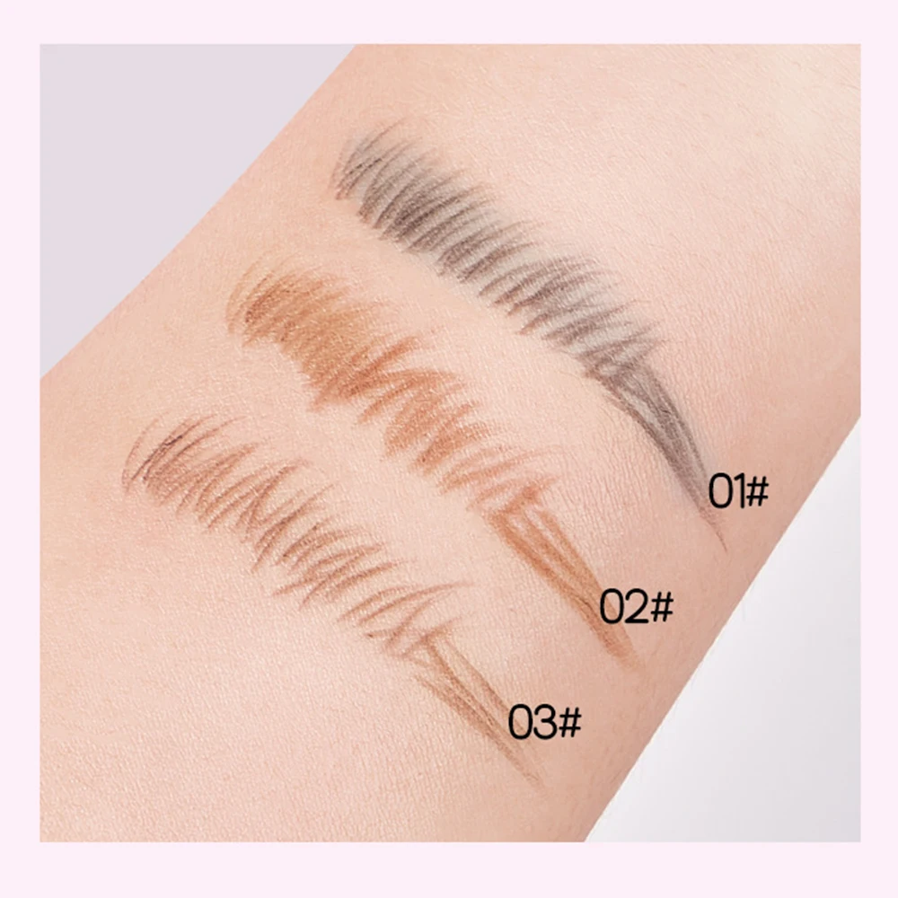 قلم حواجب ثلاثي الألوان دائم مقاوم للماء قلم رصاص ميكروبليدينج احترافي للمبتدئين، متين وطويل الأمد #6