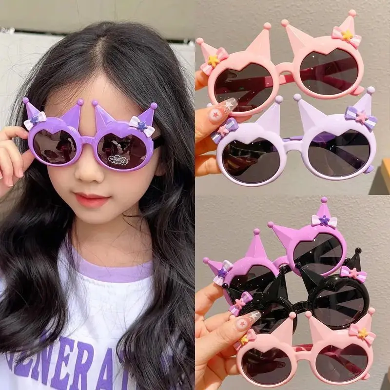 Lunettes de soleil carrées rétro mignonnes style dessin animé, design crâne et nœud Kawaii, protection optimale, pour femmes et adolescentes, cadeau, vente en gros
