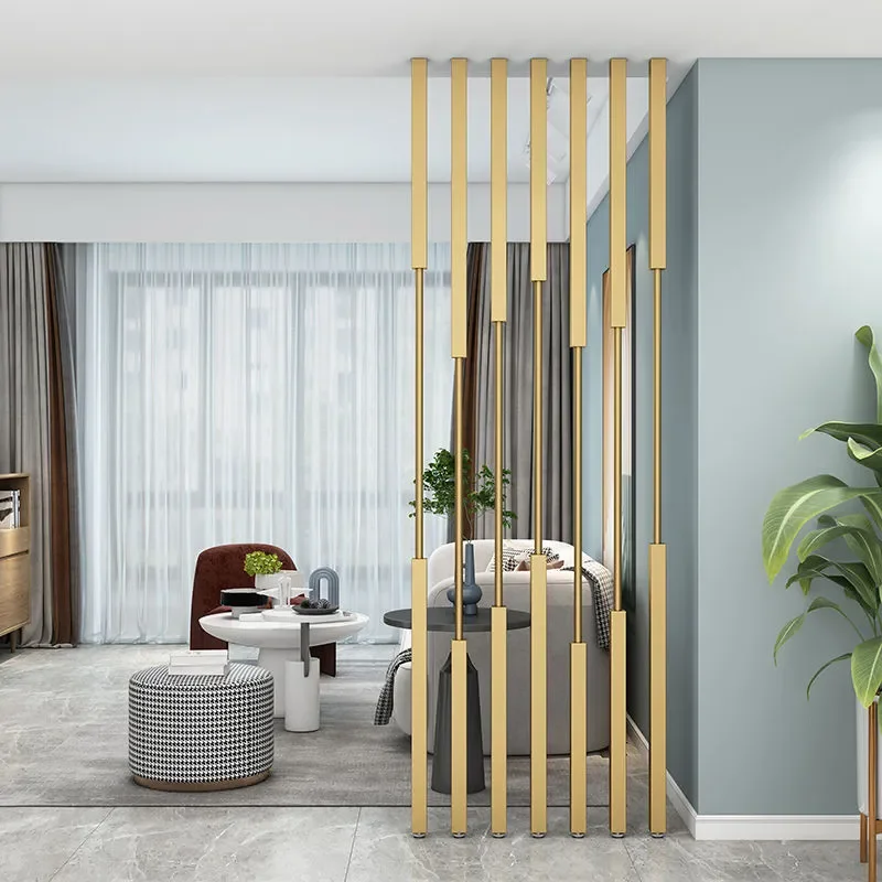 Wrought Iron Non-Punching Partition Living Room Office Simple Column Blocking Entry Door Entrance Porch Screen Decoration