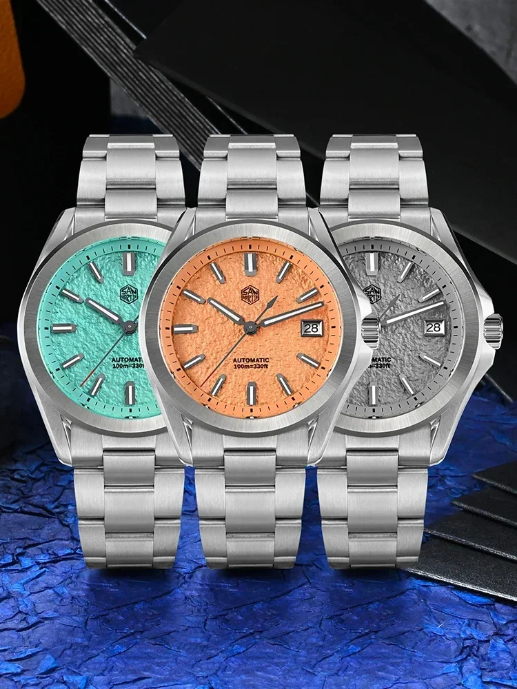 San Martin New Gada Fashion Sport Watch Men 39mm NH35 Automatic Mechanical Men Watches Dress Waterproof 100m Luminous SN0129