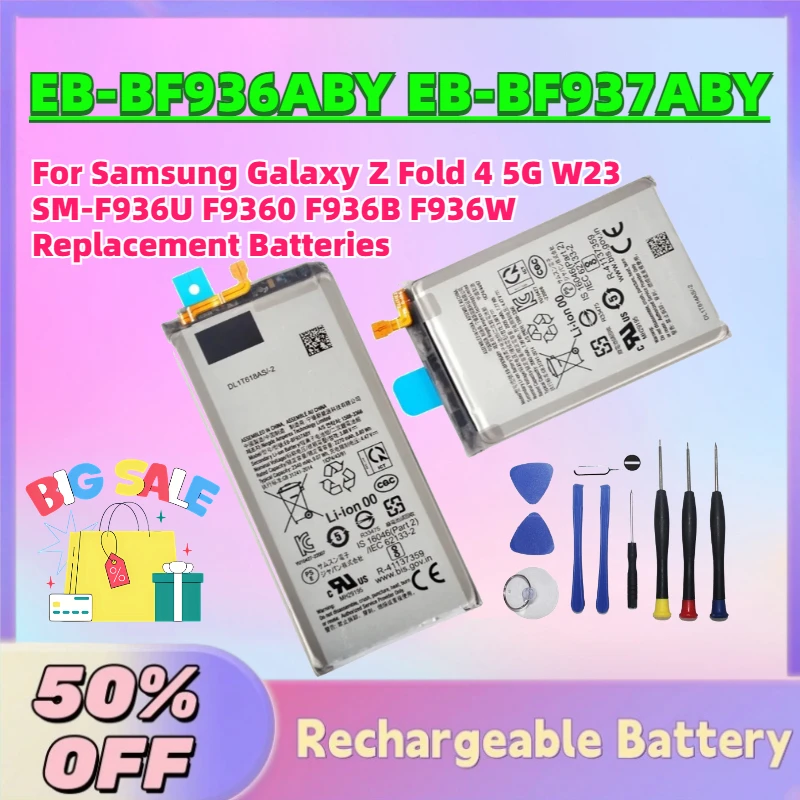 

Grade A EB-BF936ABY EB-BF937ABY 3.8V Battery For Samsung Galaxy Z Fold 4 5G W23 SM-F936U F9360 F936B F936W Replacement Batteries