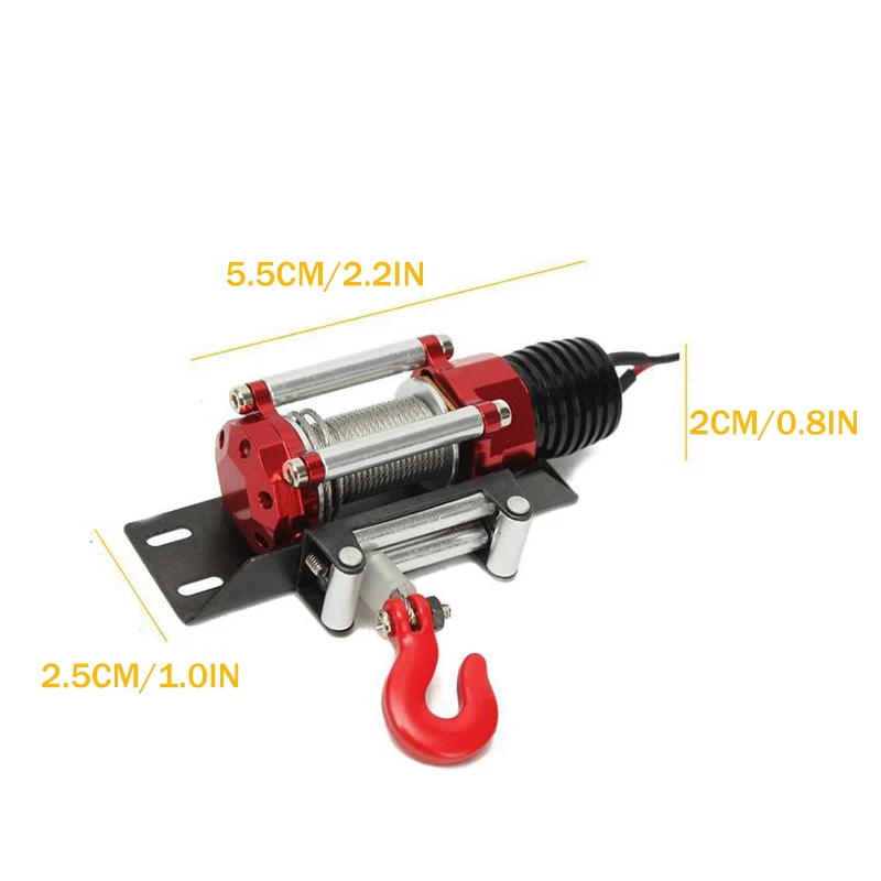 Electric Winch With Steel Rope Hook Universal Remote Control Car Climbing Car Off-Road Vehicle