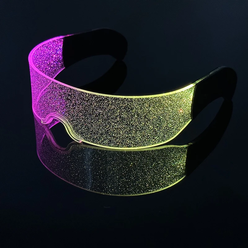 Cyberpunk Luminous Glasses Colorful LED Light Glasses Goggles For Party Glowing Glasses Gafas Christmas Decor Performance Props