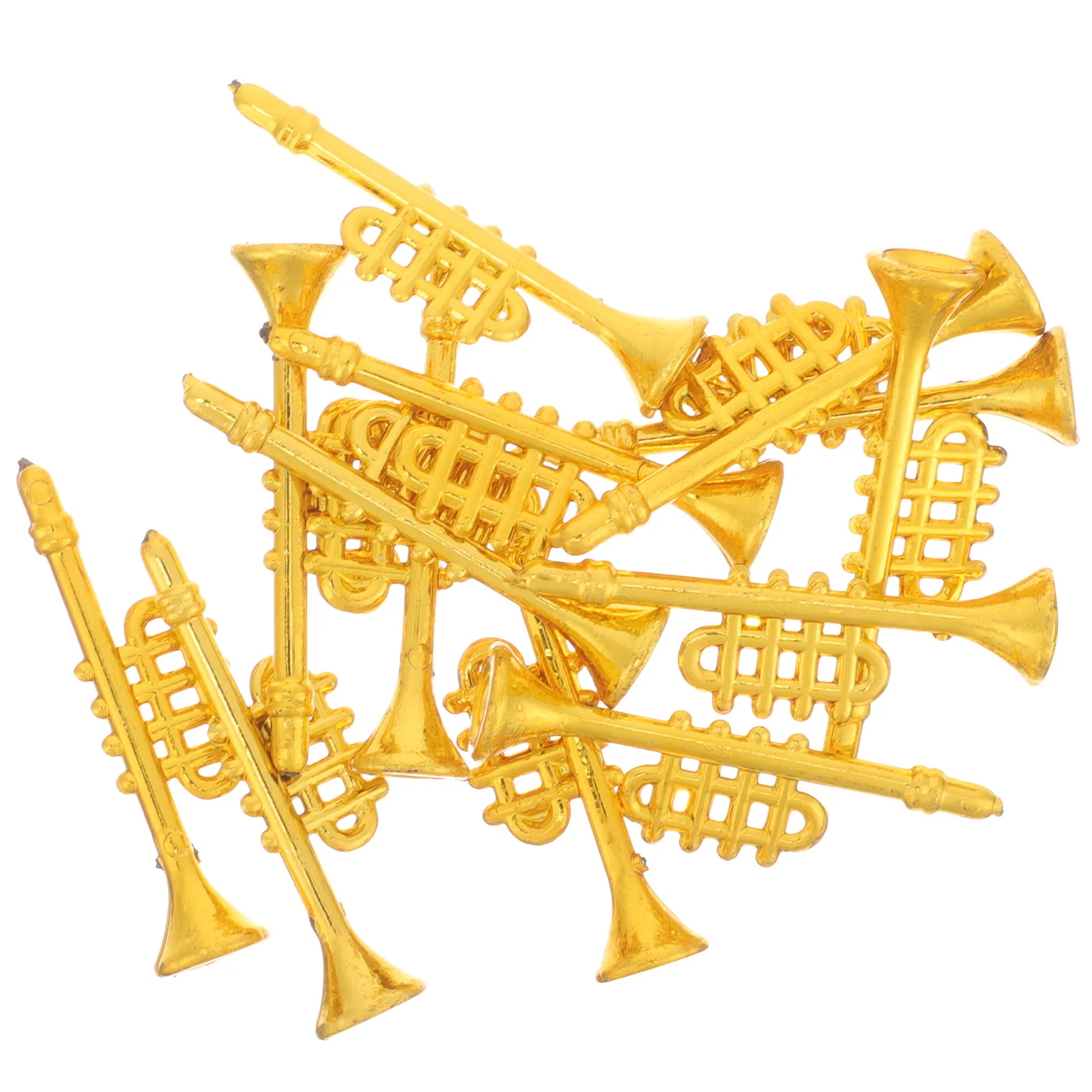 

10Pcs Christmas Tree Musical Instrument Trumpet Ornaments Shatterproof Hanging Decorations Festive Holiday Xmas Party Home Decor