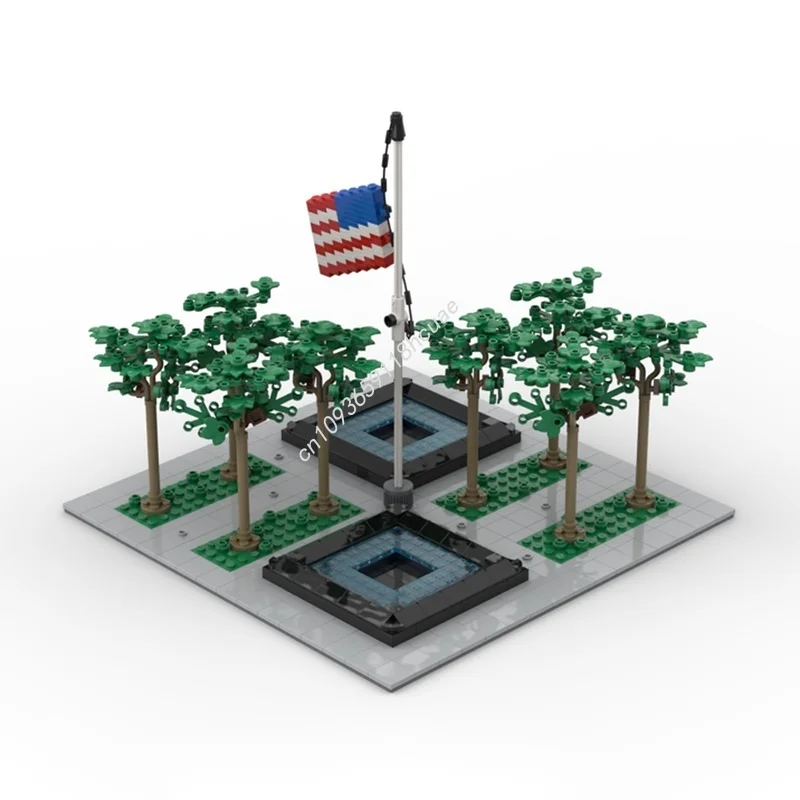 725개 MOC 9 메모리얼 시티 모델 블록 건축 조립 크리스마스 선물 DIY 아이디어 장난감 교육용 브릭 생일 선물