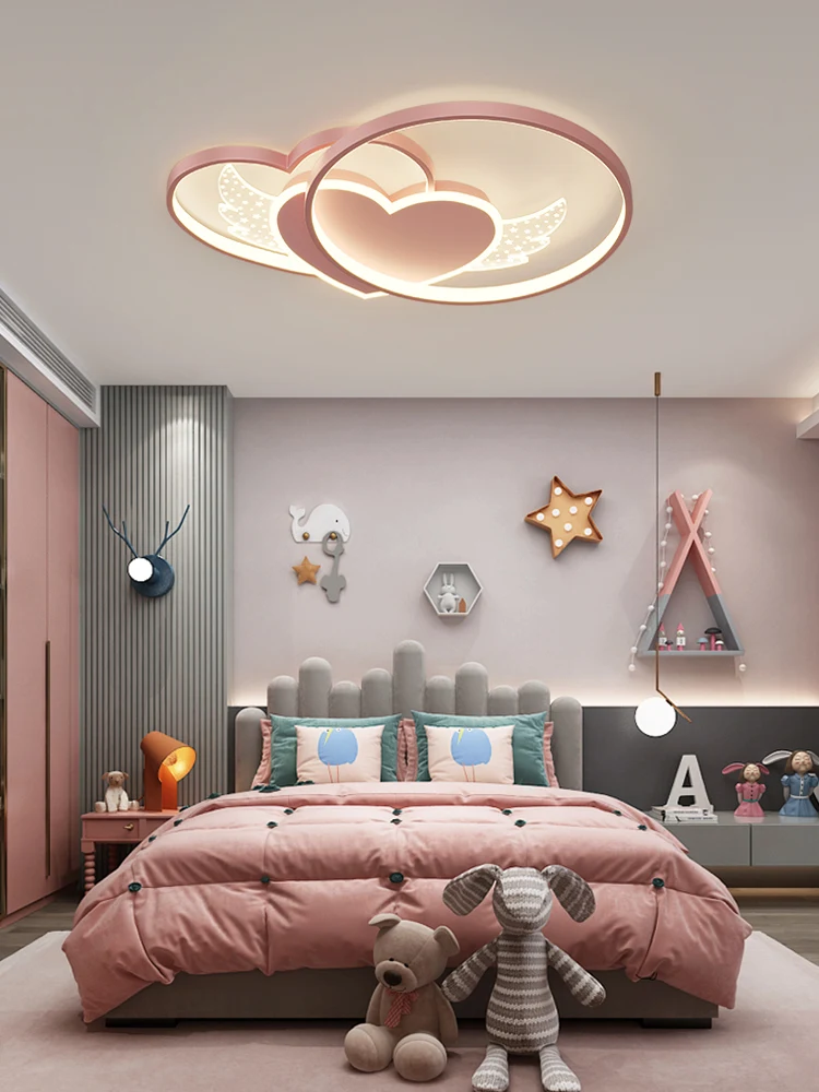 

Nordic modern warm children's bedroom ceiling light love cloud room light boys and girls study lamps