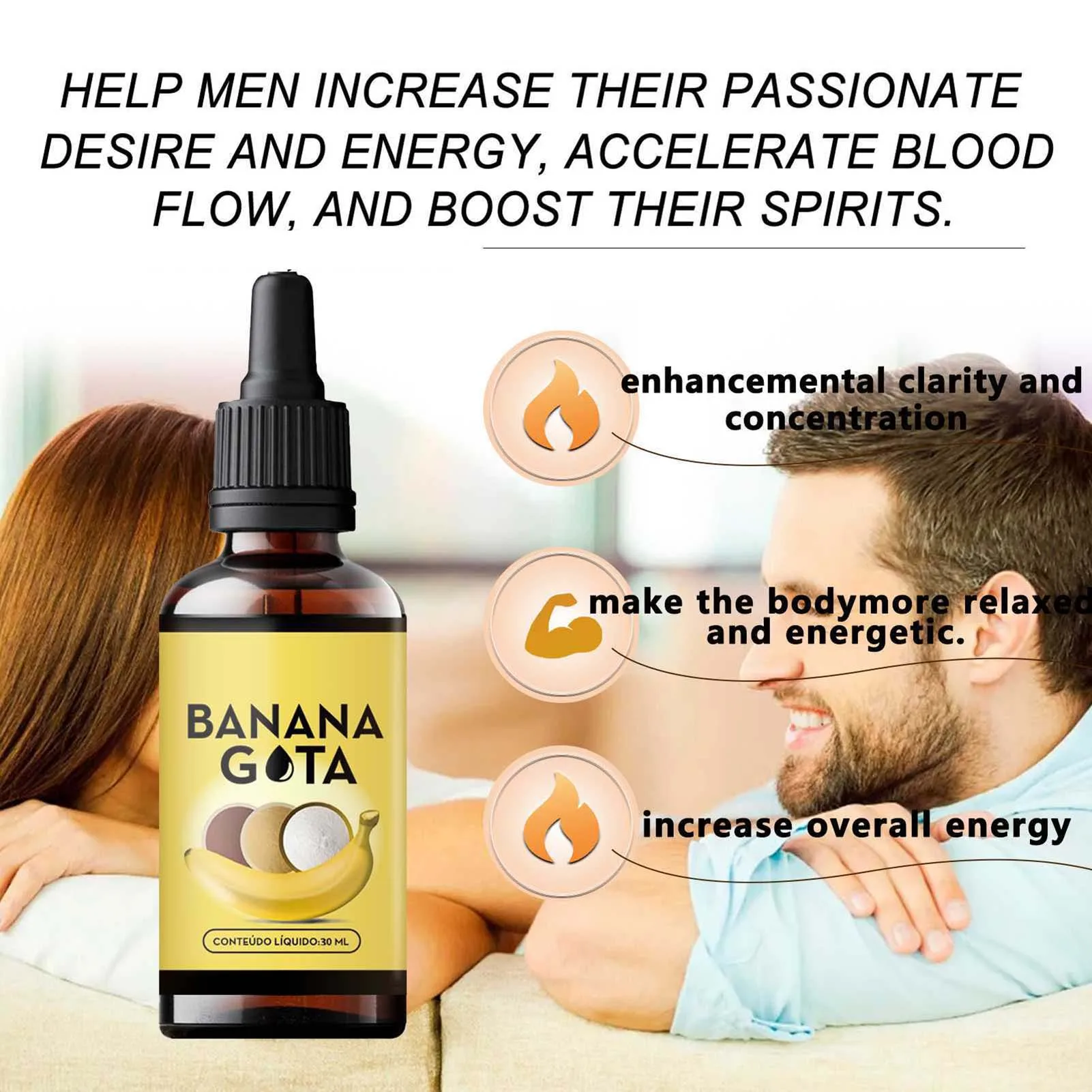 30ml/60ml Banana Liquid Drops Fat Burning Slimming Drops for Female Male Full Body Shaping