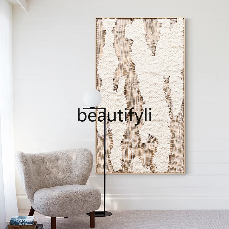 

Handmade Decorative Painting Entrance Wabi-Sabi Style Hanging Painting Living Room Hallway Abstract Painting Modern