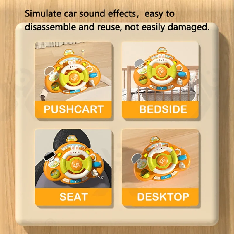 Planche occupée au volant, jouets pour enfants, lumières électroniques sensorielles, éducation musicale, activités de voyage, jouets pour tout-petits, cadeau